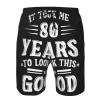 Happy 80th Birthday Men's Swim Trunks Quick Dry with Mesh Lining Beach Shorts Bathing Suit Swimwear Medium view 4