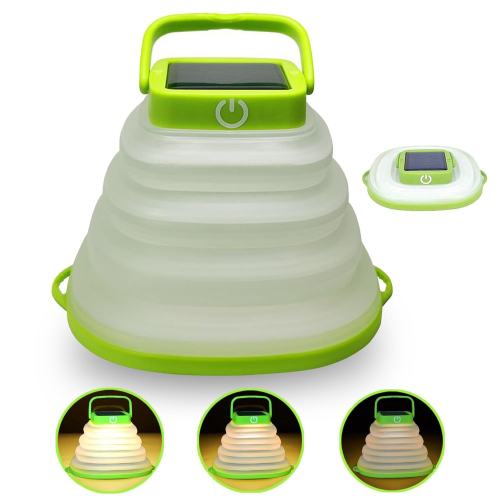 Solis Convene Solar Camping Lanterns-Collapsible Camping Essentials,IP65 Solar Lights Outdoor Waterproof,USB Portable Camping Hanging Lamp for Backpacking Gear,Emergency,Tent,Travel,Hiking