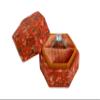 Beatrix & Luca Printed Fabric Velvet Ring Box for Wedding Ceremony, Proposal, Engagement, Bridal (Copper Floral Single Ring) view 1
