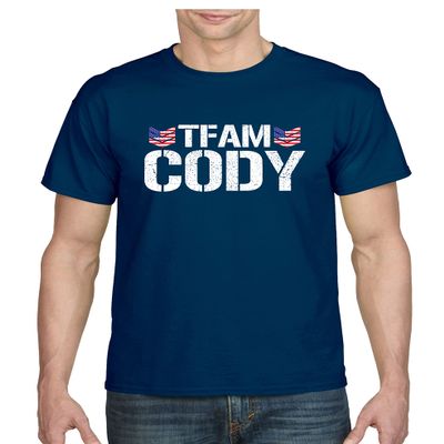 ALLNTRENDS Cody American Team Boxer Nightmare Wrestling Fans Men's T Shirt (2XL, Navy Blue)