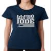 Llego Mas Que Jode Bandera Puerto Rico Map and Flag Women's T Shirt (2XL, Navy Blue) view 1