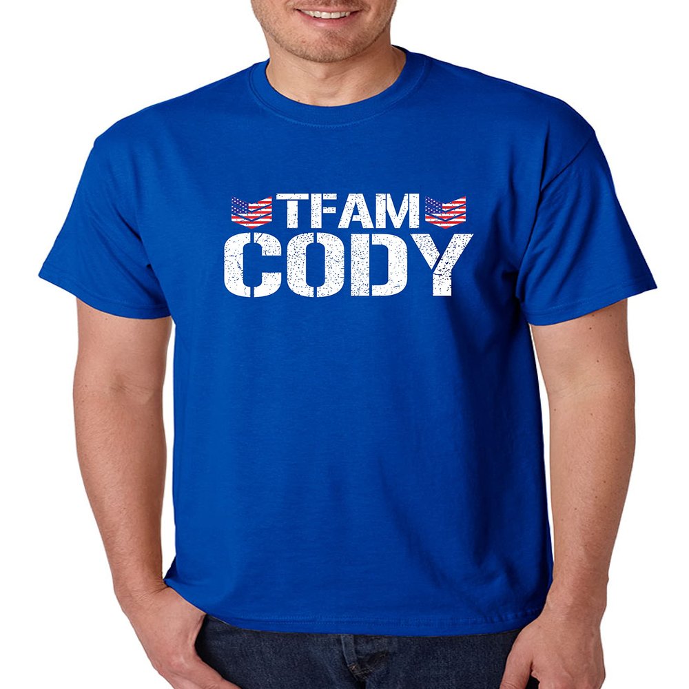 ALLNTRENDS Cody American Team Boxer Nightmare Wrestling Fans Men's T Shirt (3XL, Royal Blue)