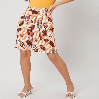 AKIOLOAS Women's Shorts Marine Life Print Tie Dye Shorts Women's Shorts Shorts for Women (Color : Multicolor, Size : X-Small)