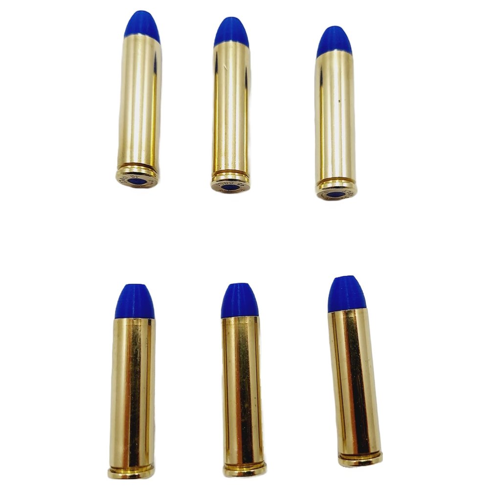 45 Long Colt Snap caps - Dummy Training Rounds - Set of 6 (Blue & Brass)