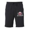 CornBorn Nebraska Jogger Shorts - Premium Fleece New Official Blackshirts Logo - Black - 2X view 1