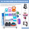 NBTORCH Dumbbell Rack - Weight Rack for Dumbbells, Home Gym Storage Rack for Yoga Mat, Dumbbells and Kettlebells, All in One Workout Equipment Storage with Caster Wheels (Hold Up to 450 Lbs) view 2