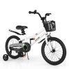 BABY JOY Kids Bike, 18 Inch Children Bikes for Boys Girls Age 4-8 Years w/Training Wheels, Handbrake, Coaster Brake & Removable Basket, Kids Bicycle of Multiple Colors view 1