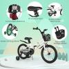 BABY JOY Kids Bike, 18 Inch Children Bikes for Boys Girls Age 4-8 Years w/Training Wheels, Handbrake, Coaster Brake & Removable Basket, Kids Bicycle of Multiple Colors view 4