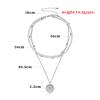 Lirgoriy Multi-layered Snake Chain Necklace for Women Silver Coin Pendant Choker Necklace Metal Bead Chain with Dainty Boho Choker Body Jewelry for Womens (silver-coin) view 2