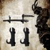 BYTOTU Samurai Sword wall mount-katana stand mount-blacksword mount display-samurai 2 tier-sword mount-Martial Arts Swords display- Plexiglass - (Swords Not Included) view 4