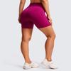 CRZ YOGA Butterluxe Biker Shorts Pockets 5" - High Waisted Volleyball Workout Athletic Yoga Womens Magenta Purple Medium view 4