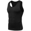 Ymosrh Workout Men, Under Shirt for Men Sleeveless Shirts Tank Undershirts Big and Tall Mens Quick Drying Compression Shirt Slimming Body Shaper Vest Workout Tank Tops Abs Abdomen Tank (3XL, Black-2) view 1