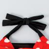 ZFZDRen 0M-3T Infant Girl Bikini Set Baby Girls Bowknot Swimwear Toddler Girl 3 Piece Bathing Suit Beach Swimsuit (6-12 Months, Black Red-Dot) view 3