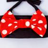 ZFZDRen 0M-3T Infant Girl Bikini Set Baby Girls Bowknot Swimwear Toddler Girl 3 Piece Bathing Suit Beach Swimsuit (6-12 Months, Black Red-Dot) view 4