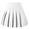 Girstunm Pleated Basic School Uniform Cheerleader Skirts White S view 1