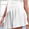 Girstunm Pleated Basic School Uniform Cheerleader Skirts White S view 3