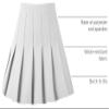 Girstunm Pleated Basic School Uniform Cheerleader Skirts White S view 4