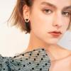 REELMAR Black Triangle Earrings for Women Geometric Ear Jacket Earrings Front and Back Triangle Stud Earrings Stainless Steel Gothic Punk Earrings Jewelry (Black) view 4