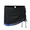 Tankini Swimsuits Womens Sexy Glitter V Neck Pads Two Piece Bathing Suit Neckholder Tank Top with Skirt (X01-Blue, L) view 4