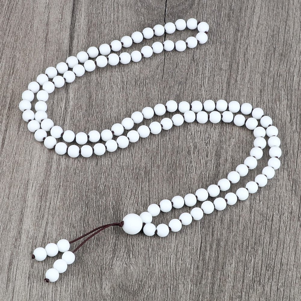 108 Natural Stone Agate Black Onyx Beads Bracelet Necklace Men Necklace Women Malachite,Matte White