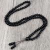 108 Natural Stone Agate Black Onyx Beads Bracelet Necklace Men Necklace Women Malachite,Matte Black view 1