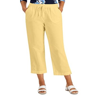 Karen S Women's Ankle Length Pants Yellow Citron Aura XS