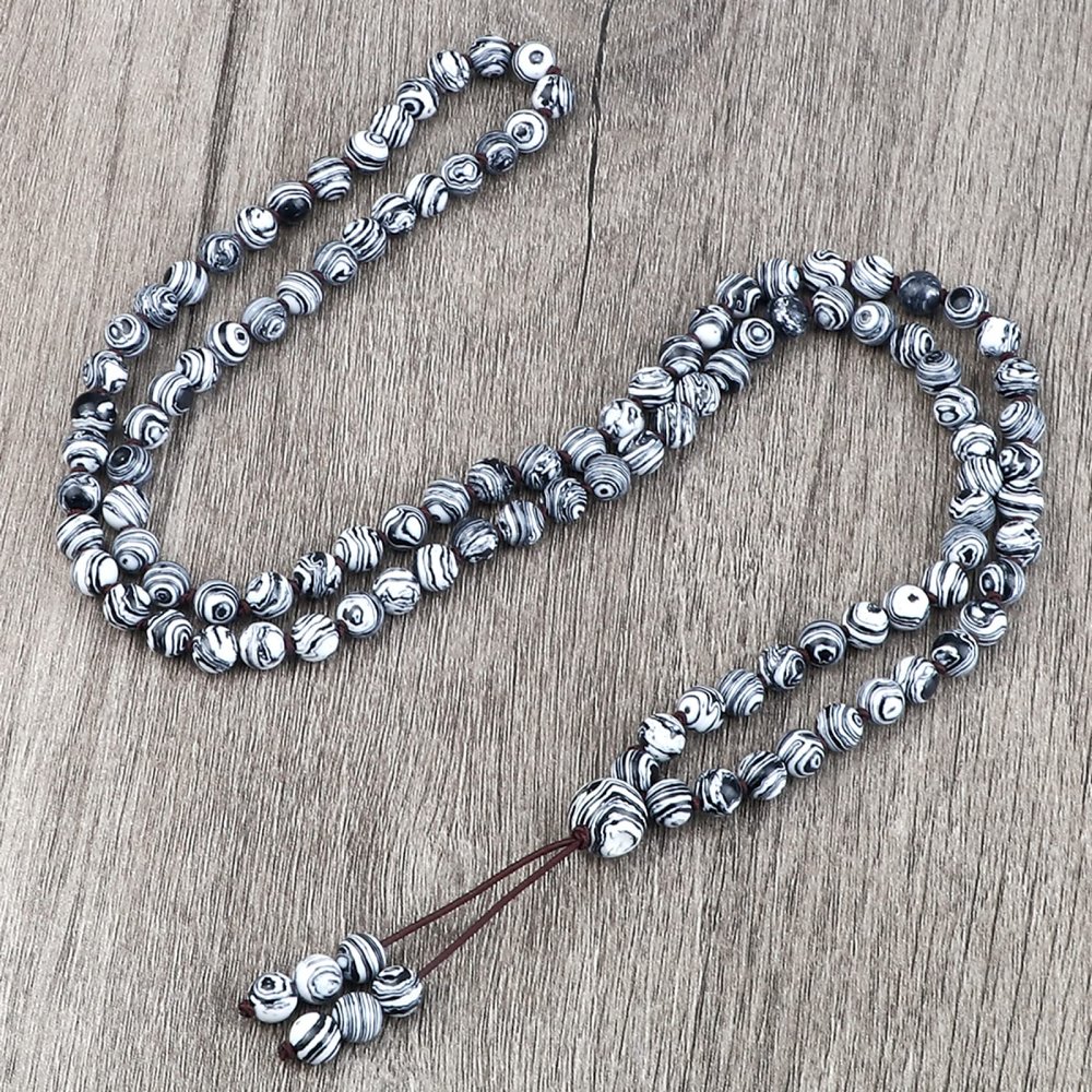108 Natural Stone Agate Black Onyx Beads Bracelet Necklace Men Necklace Women Malachite,Black Malachite