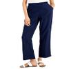 Charter C Women's Linen Pull-On Pants Blue Intrepid L view 1