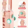ALRAYA 2023 Car Straw Water Cup, Bus Water Bottle With Wheels,Portable Water Cup In Bus Shape,16oz Summer Cute Bus Water Bottle (pink) view 2