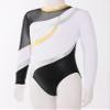 Shinsto Gymnastics Leotards for Girls Long Sleeve Contrast Color Shiny Rhinestone Ballet Dance Leotard White 16 Years view 4