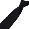 PANTONIGHT Men's Ties Solid Pure Color Plain Formal Black Ties For Men Pure Neck Ties (BLACK 5102) view 2