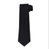 PANTONIGHT Men's Ties Solid Pure Color Plain Formal Black Ties For Men Pure Neck Ties (BLACK 5102) view 3