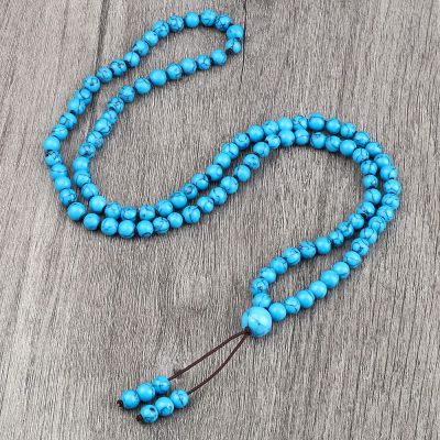 108 Natural Stone Agate Black Onyx Beads Bracelet Necklace Men Necklace Women Malachite,Blue Pine