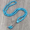 108 Natural Stone Agate Black Onyx Beads Bracelet Necklace Men Necklace Women Malachite,Blue Pine view 1