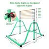 GLANT Gymnastics Bar for Kids with Rings Set, 7 Heights Adjustable Easy Folding Gymnastic Training Bar Kids Monkey Horizontal Bars - Max Load 300LBS (Mint Green) view 2