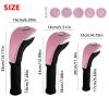 Andux 3pcs/Set PU Golf Wood Club Head Covers 460cc Driver Covers with Long Neck Pink view 2