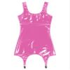 ACSUSS Sexy Womens Bodycon Mini Dresses with Metal Clips Sleeveless Latex Tank Dresses Rave Party Costume Hot Pink 5X-Large view 4