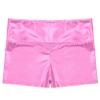 Loloda Girls' Metallic Spandex Ballet Dance Cheerleading Tumbling Gymnastics Athletic Shorts Leotard Pink 10 Years view 3