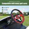 WEKANI Golf Cart Steering wheel for EZGO YAMAHA and Club Car Precedent Most Golf carts Red view 2