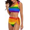 Summer Fashion Gay Pride-LGBT-Rainbow-Flag Bikini Swimming Costume for Women Sexy Swimwear Bathing Suit M view 3