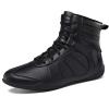 Zivopah Wrestling Shoes for Men Lightweight Breathable Training Shoe Leather Boxing Shoes for Adults Black view 1