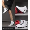 Zivopah Wrestling Shoes for Men Lightweight Breathable Training Shoe Leather Boxing Shoes for Adults White view 4