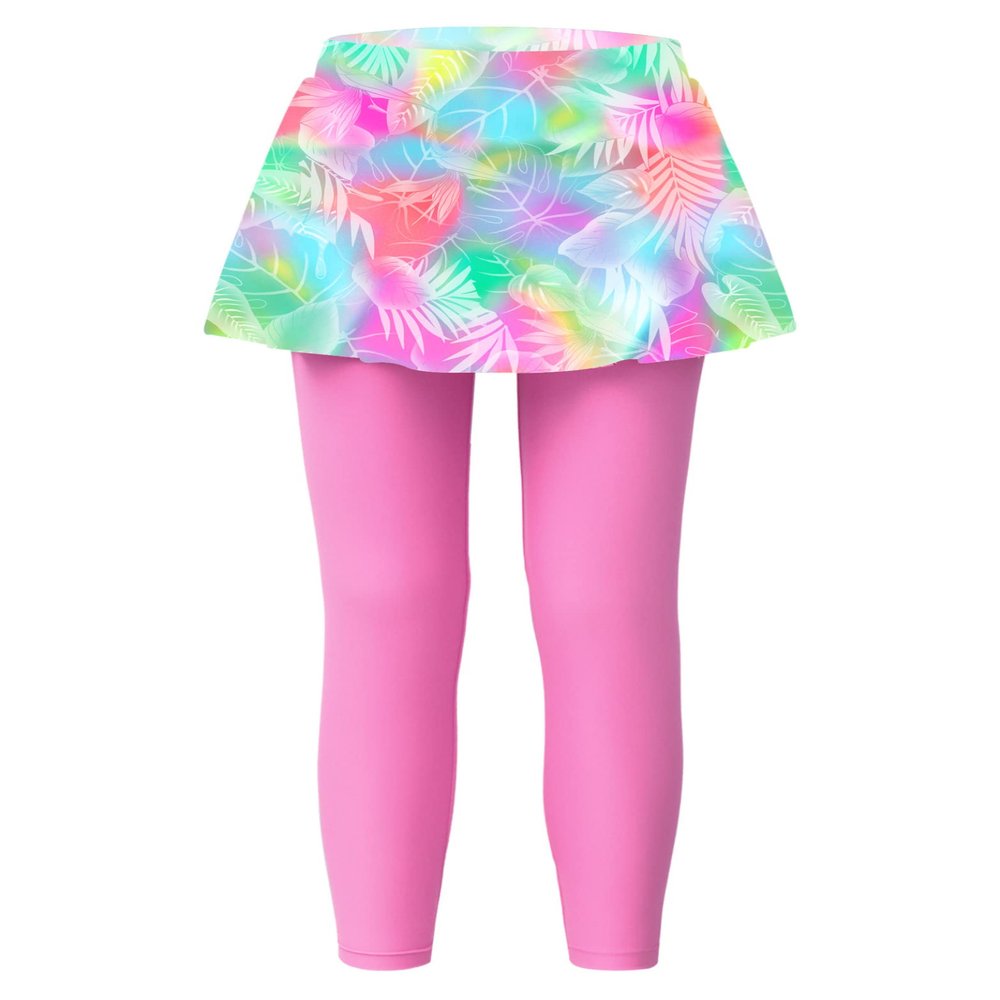 Hedmy Kids Swim Pants Fish Scale Swim Skirts Swim Leggings for Boys and Girls UV Sun Protective Swim Tights Pink 14 Years
