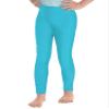 Jhaoyu Kids Girls Athletic Leggings High Waist Stretch Ballet Dance Tights Fitness Running Gym Yoga Sports Pants Lake Blue 6 Years view 3
