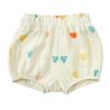 MYGBCPJS Baby Boys Girls 3 Pack Cotton Linen Bloomers Toddler Kid Floral Graphic Printed Bubble Shorts Elastic Waist Bottoms view 2