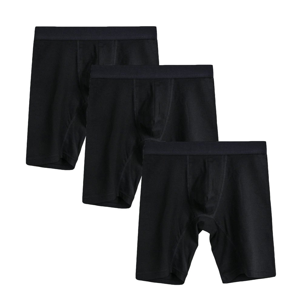5 Pack Men'S Breathable Boxer Briefs Multipack Cotton Classics Underwear Moisture-Wicking Boxer Brief For Men (Black-3PC,XL)