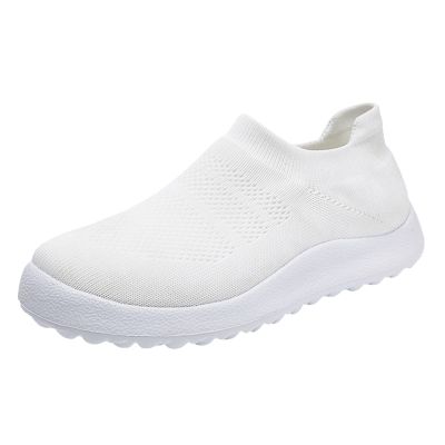 CsgrFagr Mens 990v5 Sneaker Fashion Summer Men Sports Shoes Flat Bottom Lightweight Slip On Flying Woven Sneaker (White, 10)