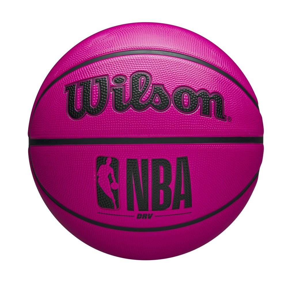 WILSON NBA DRV Outdoor Basketball with Pump - Pink, Size 7-29.5"