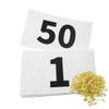 Kayiete 1-50 Running Race Bibs Large Numbers with Safety Pins for Marathon Race Events- Tyvek Tearproof Waterproof view 1