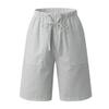 GOKKILRW Shorts for Men Casual Summer Workout Bermuda Shorts Elastic Waist Drawstring Lightweight Hiking Beach Shorts(Grey,4X-Large) view 3